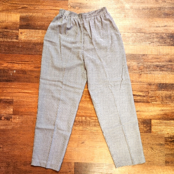 📺Vintage 80s B&W Houndstooth Briggs Pants💾 - Picture 3 of 8
